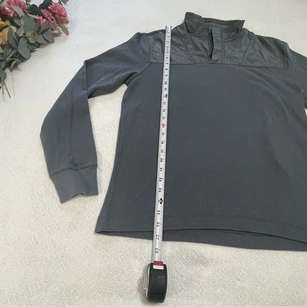 Banana Republic Gray Men's Shirt Quarter‎ Zip Size Medium~ Pull Over & Business